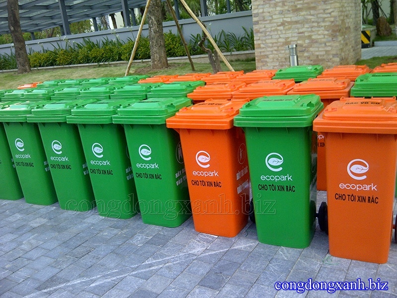 Thùng rác công cộng tại Eco Park