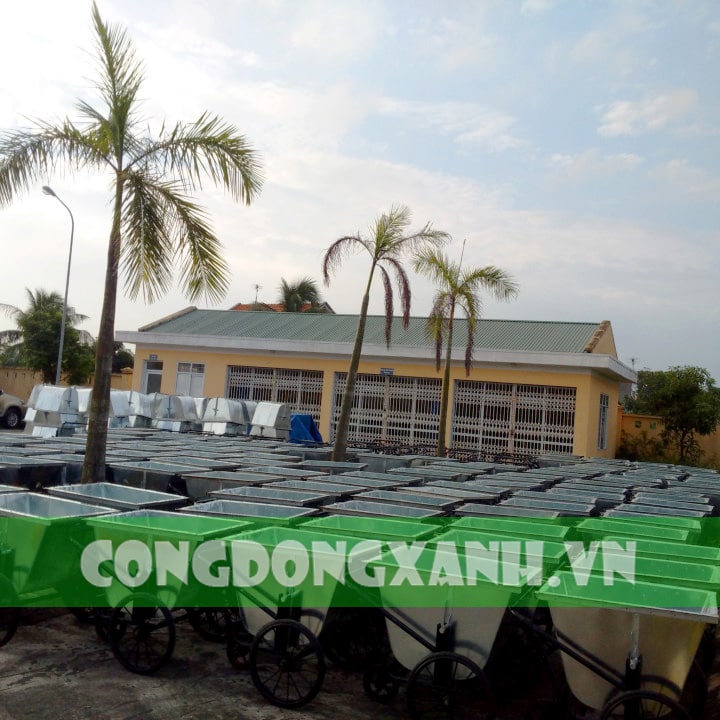 Xe gom rác lắp đặt tại Hải Phòng